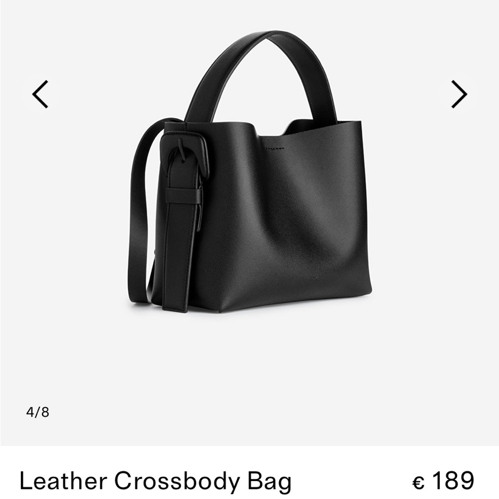 H&M Black Leather Crossbody Bag - Picture 2 of 7